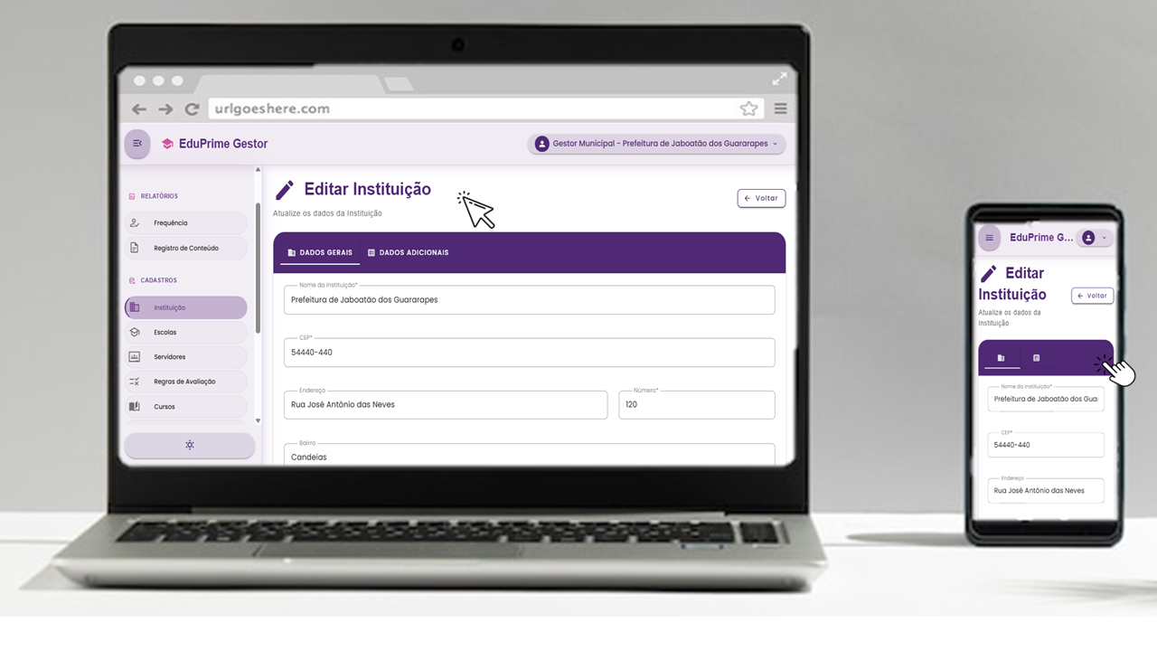 Alterar Instituição